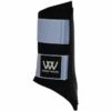 2023 Woof Wear Club Brushing Boots WB0003 - Black / Porcelain Blue Colour Black/Porcelain Blue -THE DRILLSHED Shop 0004466 WB0003 BKPO.700x700