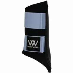 2023 Woof Wear Club Brushing Boots WB0003 - Black / Porcelain Blue Colour Black/Porcelain Blue