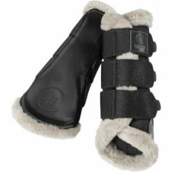 2022 Eskadron Glitter Mesh Fauxfur Boots 555173663 - Black