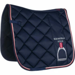 2022 HKM Equine Sports Style Saddle Pad 13298 - Navy