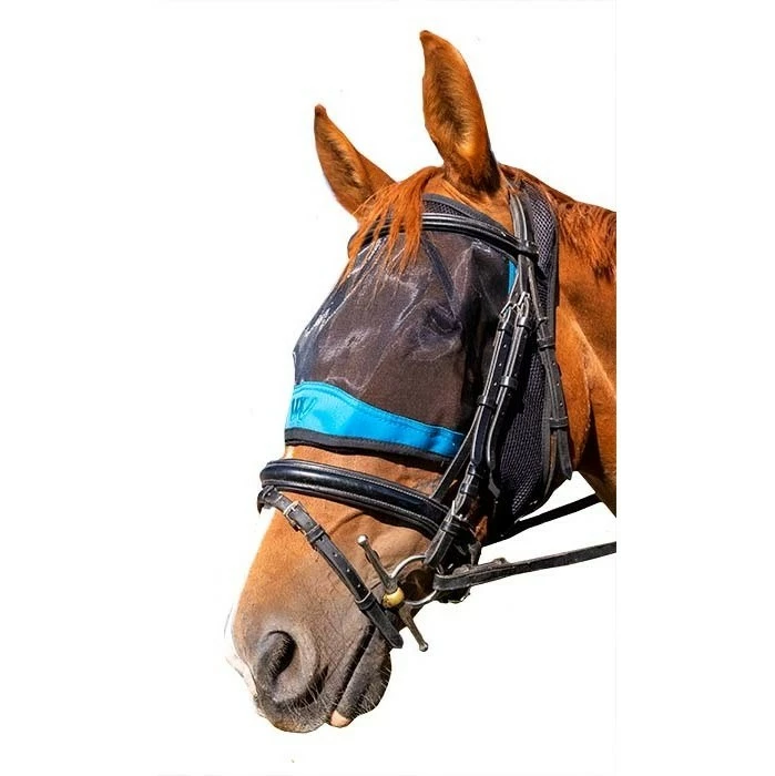 2022 Woof Wear Ride On Fly Mask - Black / Turquoise Colour Black/Turquoise 2 2022 Woof Wear Ride On Fly Mask - Black / Turquoise Colour Black/Turquoise