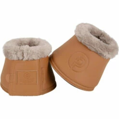 2023 Eskadron Platinum Faux Leather Bell Boots 672039853290 - Cognac Colour Cognac