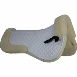 2023 Woof Wear Vision Elegance Sheepskin Half Saddle Pad WS0029 - White Colour White