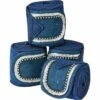 2022 Weatherbeeta Fleece Bling Bandage 4 Pack 1002758003 - Navy