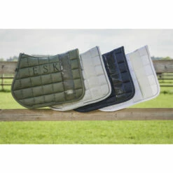 2022 Eskadron Big Square Glossy Saddle Cloth 212238 445 150 - Ash Green -THE DRILLSHED Shop 4788 esk 0022 kam 212238 445 xxx add12.700x700