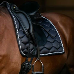 2023 PS Of Sweden Signature Dressage Saddle Pad 1110-040 - Black Colour Black -THE DRILLSHED Shop 5641 202220PS20Of20Sweden20Signature20Dressage20Saddle20Pad201110 04020 20Black20Lifestyle201.700x700