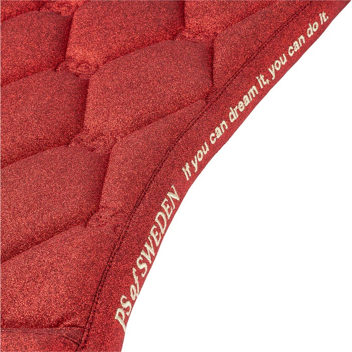 2022 PS Of Sweden Stardust Glitter Dressage Saddle Pad 20073-720 - Red 5 2022 PS Of Sweden Stardust Glitter Dressage Saddle Pad 20073-720 - Red - Image 3