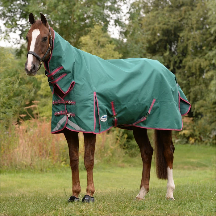 2023 Weatherbeeta Comfitec Plus Dynamic II Lite Combo Neck Rug - Green / Grey / Red 4 2023 Weatherbeeta Comfitec Plus Dynamic II Lite Combo Neck Rug - Green / Grey / Red - Image 2