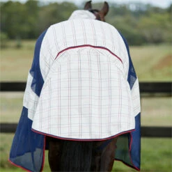 2023 Weatherbeeta Breeze With Surcingle IV Combo Neck 10183790 - White / Navy / Red Colour White / Navy / Red -THE DRILLSHED Shop 6035 202320Weatherbeeta20Breeze20Fly20Rug2020Free20Fly20Mask20Bundle20WFRFM120 20White2020Navy2055.700x700