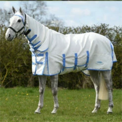 2023 Weatherbeeta Sweet Itch Shield Fly Rug With FREE Fly Mask WFRFM3 - White / Blue / Navy -THE DRILLSHED Shop 6372 202220Weatherbeeta20Sweet20Itch20Shield20Combo20Neck20100620920 20White2020Blue2010062092011.700x700