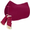 2023 Eskadron Cotton Compact Saddle Pad & Softslate Evo-Wool Brushing Boots Bundle 222087555087 - Pink Colour Pink -THE DRILLSHED Shop Bundle20632820Main.700x700