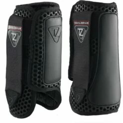 2022 Equilibrium Tri-Zone Impact Sports Boots Front 2457 - Black Colour Black
