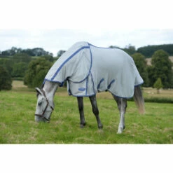 WeatherBeeta ComFiTec Airflow II Detach-A-Neck Rug - Grey / Blue -THE DRILLSHED Shop WeatherBeeta20ComFiTec20Airflow20II20Detach A Neck201002927020Grey20Blue side2.700x700