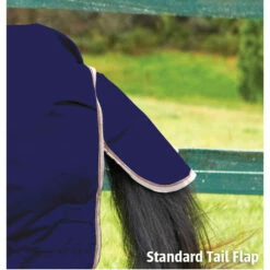 2022 Weatherbeeta Comfitec Essential Medium Standard Neck Turnout Rug - Navy / Silver / Red -THE DRILLSHED Shop Weatherbeeta Comfitec Essential Combo Neck Heavy Navy Silver 2.700x700