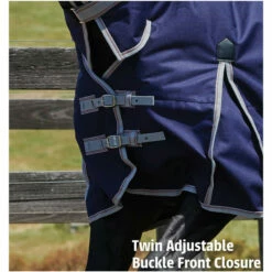 2022 Weatherbeeta Comfitec Essential Heavy Combo Neck Turnout Rug - Navy / Silver -THE DRILLSHED Shop Weatherbeeta Comfitec Essential Combo Neck Heavy Navy Silver 5.700x700 1