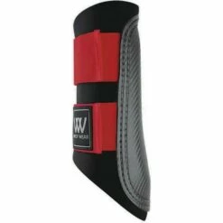 Woof Wear Club Brushing Boots WB0003 - Black / Red Colour Red/Black