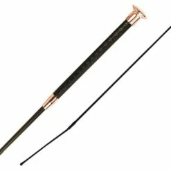 2023 Woof Wear Reptile 100cm Dressage Whip WH0010-BKRG-100 - Black / Rose Gold