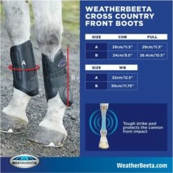 Weatherbeeta Cross Country Boots Front - Black -THE DRILLSHED Shop aeb339861b8135e2490825fff471511b.700x700