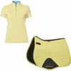 2023 Dublin Womens Kylee Short Sleeve Shirt & Weatherbeeta Prime All Purpose Saddle Pad Bundle Colour Butter -THE DRILLSHED Shop dublin20bundle.700x700