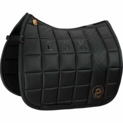 2023 Eskadron Platinum Big Square Faux Leather Saddle Cloth 212539565030 - Black Colour Black