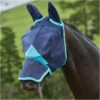 Weatherbeeta Comfitec Fine Mesh Mask With Ears & Nose - Navy / Turquoise Colour Navy/Turquoise -THE DRILLSHED Shop mega lutwb1454.700x700
