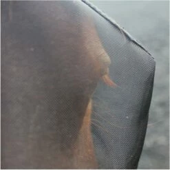 Woof Wear UV Fly Mask Without Ears - Black / Turquoise Colour Black/Turquoise -THE DRILLSHED Shop upclose20fly20mask.700x700