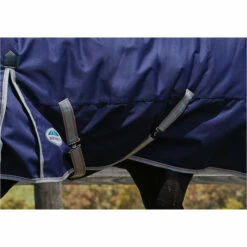 2022 Weatherbeeta Comfitec Essential Lite Standard Neck Turnout Rug - Navy / Silver -THE DRILLSHED Shop weatherbeeta comfitec essential combo neck lite navy silver white 8035 surcingles.700x700
